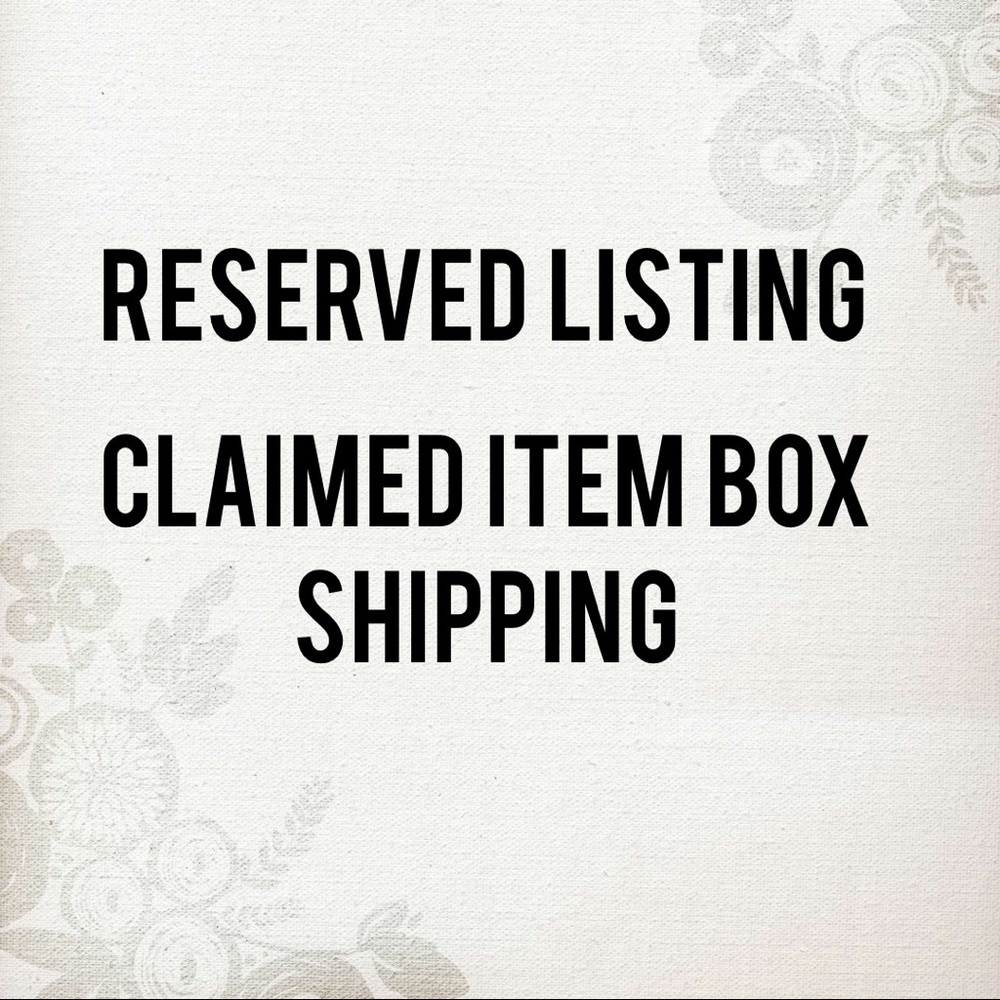 Reserved Listing